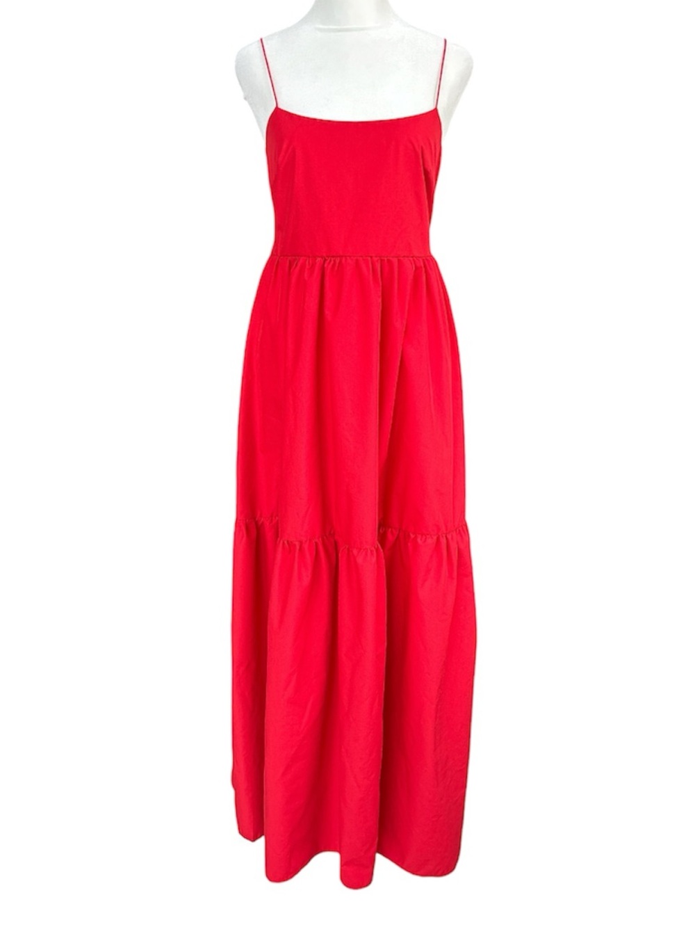 Commense Solid Backless Long Dress Red M - Picture 3 of 8
